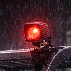 삼항LED LED 안전 포인트램프 CC010 RED / 화물차 지게차 스팟 써치라이트, 1개