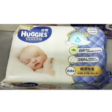 Huggies 好奇 超厚倍柔嬰兒濕巾 無香 64抽, 1個