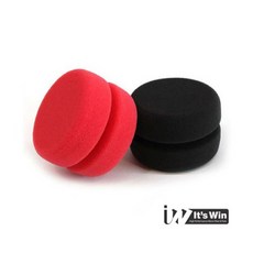 잇츠윈 요요 왁스 어플리케이터 왁스패드 대 100mm, 레드+블랙, 6개