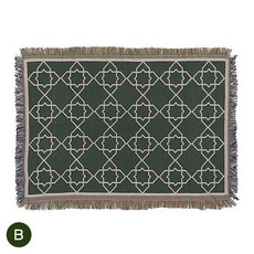 復古家 波西米亞風刺繡流蘇蓋巾桌巾, 1個, B