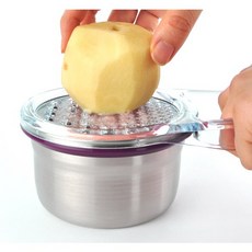 국산 원형 스텐 이유식 미니 소형 강판 무 당근 즙 갈기 270ml, 1개