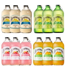 분다버그 4종믹스 핑크자몽/망고/레몬에이드/레몬라임, 375ml, 12개