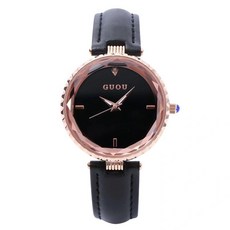 GUOU 古歐 ins 風 真皮女錶 時尚潮流手錶