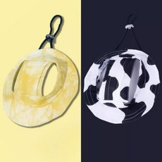 애완동물여름모자 귀달이햇빛차단 소형견고양이, S 머리 둘레 28CM 약 1 0 3 5kg, 레몬 옐로우 블랙