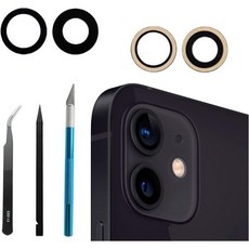 [관부가세포함] iPhOne 12 / Mini용 12/12 미니 후면 카메라 렌즈 교체용 2개/세트 긁힘 및, [관부가세포함] iPhOne 12 / Mini용 12/