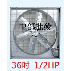 36吋 1/2HP 箱型通風機 台灣製造, 機子+,三相220V