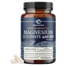 Nobinutrition 甘胺酸鎂 400mg 膠囊, 1個, 120錠