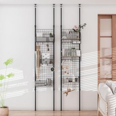 루나라이트 메시 패널 텐션 로드 파티션(와이어 타입) 폭 15.7 / 18.7 23.6 25.6 31.5 x 65.0 인치 (40 45 60 80 2.5 165 - 290 cm, 幅45cm, 幅45cm