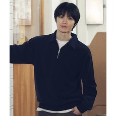 탑텐 TOPTEN 남성) 셔닐 텍스쳐드 하프 집업_MSE4TR1901 MSE4TR1901 155742