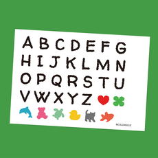 [알파벳 타투스티커] 수영용품 오리발 알파벳 타투스티커 핀스티커, 1개, 블랙