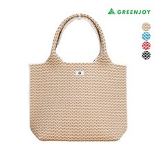 그린조이 여성 JQD 니트 스몰 쇼퍼백, 베이지