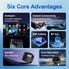 우보오박스 2in1 어댑터 무선 카플레이 안드로이드 오토 동글 AI 스마트 박스 2026 신형 5G 와이파이 유선 지원 차량용