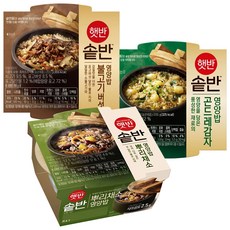 햇반솥반 3종세트(곤드레감자영양밥+불고기버섯영양밥+뿌리채소영양밥), 1세트, 600g