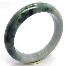 【小樂】翡翠手鐲 藍紫水墨畫 天然A貨 (手圍18號 內徑56.5mm V619)