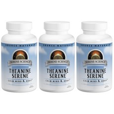 SOURCE NATURALS 無麩質無糖茶氨酸膳食補充錠, 30顆, 3罐