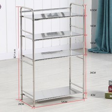 업소용 스텐 퇴식대 식판 반납대 거치대 주방 선반, 1단, 4층 52cm 높이 추가