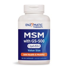 ENZYMATIC THERAPY MSM無麩質無糖膠囊 GS-500, 1個, 180 件