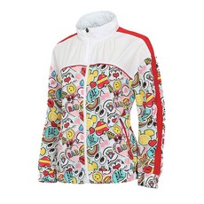 디즈니골프 여성 프린트 배색 점퍼 DK1LWJ002