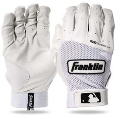 Franklin Sports Digitek 배팅 글러브 한 쌍 - 화이트/화이트 - 성인용 미디엄