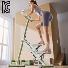 KC인증 고전왕국 가정용 천국의계단 계단오르기 홈트 유산소 머신 헬스기구, 초록이