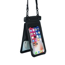 PACEZ 雙層手機防水袋 IPX8防水觸控靈敏, 黑, 1個