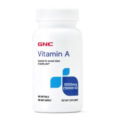 GNC 비타민 A 10 000 IU 180정 (소프트젤) Vitamin 10.000 180SGcaps, 1개