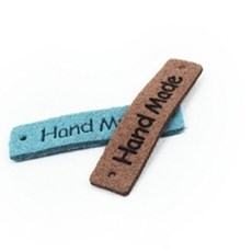 인조 가죽 핸드메이드 라벨 인조가죽라벨, 파란색