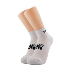PXG 로고 단목 기능성 메쉬 골프 양말, 1개, 화이트