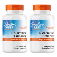 Doctor's BEST 左旋肉鹼+延胡索酸鹽素食膠囊, 60顆, 2罐