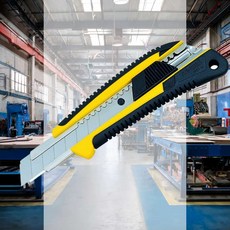 산업용 컷터칼 고무그립 수작업 슬라이딩 커터기 공예 오피스용 안전칼