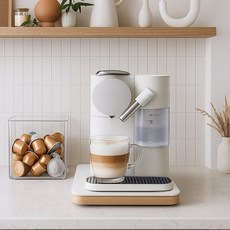 젠틀그레인 HPL 원목 커피머신 받침 버츄오 일리 진동방지, 1개, 블랙