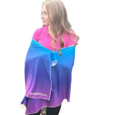 [ 642281 ] SHAKEitCOOL 대형 쿨링 숄 - 야외 행사를 위한 즉각적인 열 완화 부드러움 경량 통기성 UPF40 자외선 차단 세탁기 세탁 가능 패션 프린, 파란색 보라색 그라데이션