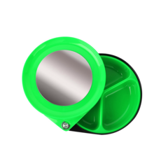 全磁餌盤 強悍磁力 三格空間 萬向旋轉 ABS塑料 釣魚餌料盤, 1個, 【綠色】全磁餌盤