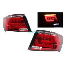 大禾自動車 LED導光條紅白尾燈 適用SUBARU WRX STI 08-14 4門，提升夜間辨識度，保障行車安全, 1個