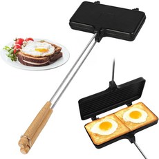 주물 샌드위치 메이커 캠프파이어 조리 장비 파이 야외캠핑주방베이킹 샌드위치에 적합한 언