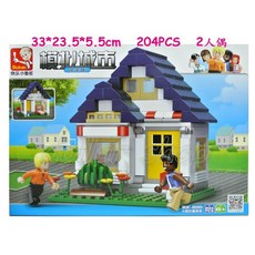 寶貝玩具屋 小魯班B0569健身房 模擬城市系列 健身房204PCS 小顆粒積木, 1個