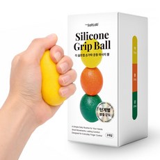 더솔트랩 손가락 악력 운동 마사지 볼, 3개, 멀티