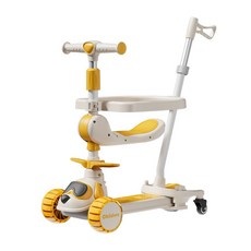 스타일닥터 2in1 킥보드 클래식 접이식킥보드 유아킥보드 수동 두발킥보드, (퍼터+가드), 노란색, 1개