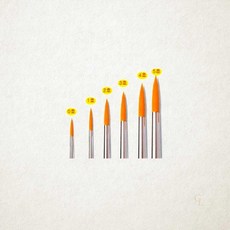 루벤스 인조 투명 세필 붓 3호 세밀화용 미술 붓 1개입