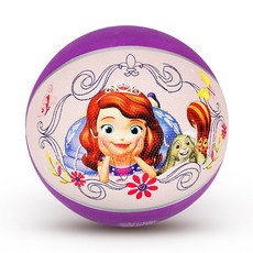 兒童橡膠籃球 運動玩具 幼兒園遊戲皮球 卡通拍拍球 冰雪奇緣2 蜘蛛人 交換禮物 便宜玩具, 五號蘇菲亞公主, 1個