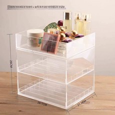 선반 수납함 수납솔루션 제품 파우더 화장품 아크릴 뷰티용품정리 립스틱 화장품정리함 립글로스정리 데스크정리 정리함 서랍, 8.아이섀도 캐비닛 (서랍형 트레이+2단)