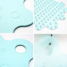 욕조 미끄럼방지 흡착판 욕조매트 2P