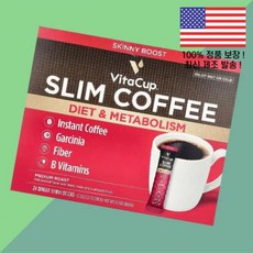 비타컵 슬림 인스턴트 커피 미디엄 로스트 1인분 스틱 24개입 각 0.13온스 3.7g VitaCup Slim Instant Coffee Medium Roast 24 Singl