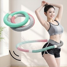 리코비 탄탄 뱃살 다이어트 스프링 홈트 훌라후프, 1개, 멀티파스텔, 1.1kg