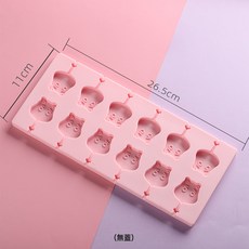 DFMEI 硅膠棒棒糖奶酪棒模具兒童DIY梨膏糖果模具12連裝帶蓋巧克力模具, 1個