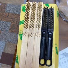 膠柄長鋼刷附發票 廚房清潔必備 輕鬆去除油污 長柄設計安全防燙, 1個, 木柄鋼刷,含稅