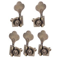 5Pcs 기타 빈티지 오픈베이스 기타 튜닝 키 페그 머신 헤드 튜너 2L3R 5 현베이스 브론즈, 청동, 청동, 1개