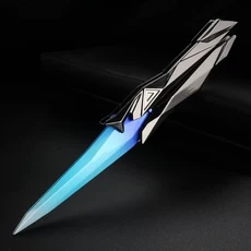 플라스틱 발로란트 싱귤러티 버터플라이 나이프 장난감 접이식 게임 레플리카 모델 소년 및 게임 애호가를, 02 Blue