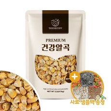 건강알곡 말린옥수수 1kg 앵무새 햄스터 간식 사료, 2개