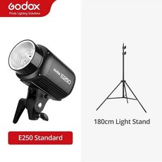 Godox-E250 250Ws 사진 스튜디오 플래시 스트로브 라이트 + 50x70cm 거드 소프트박스 + 180cm 라이트 스탠드 + AT-16 트리거 플래시 키트 사진 스튜디오, E250 Kit 4 110V, 1개